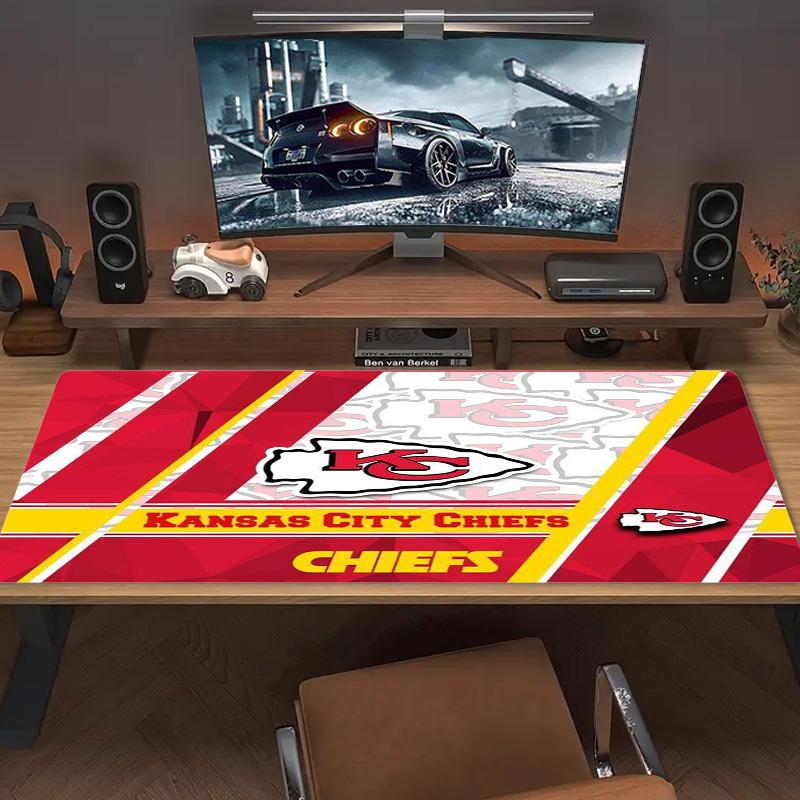 Kansas City Chiefs Color Mouse Pad Large Gaming Table Cushion Non-slip Laptop Tablet Big Mousepad XXL Mat Mini PC Playmat With Lock edge