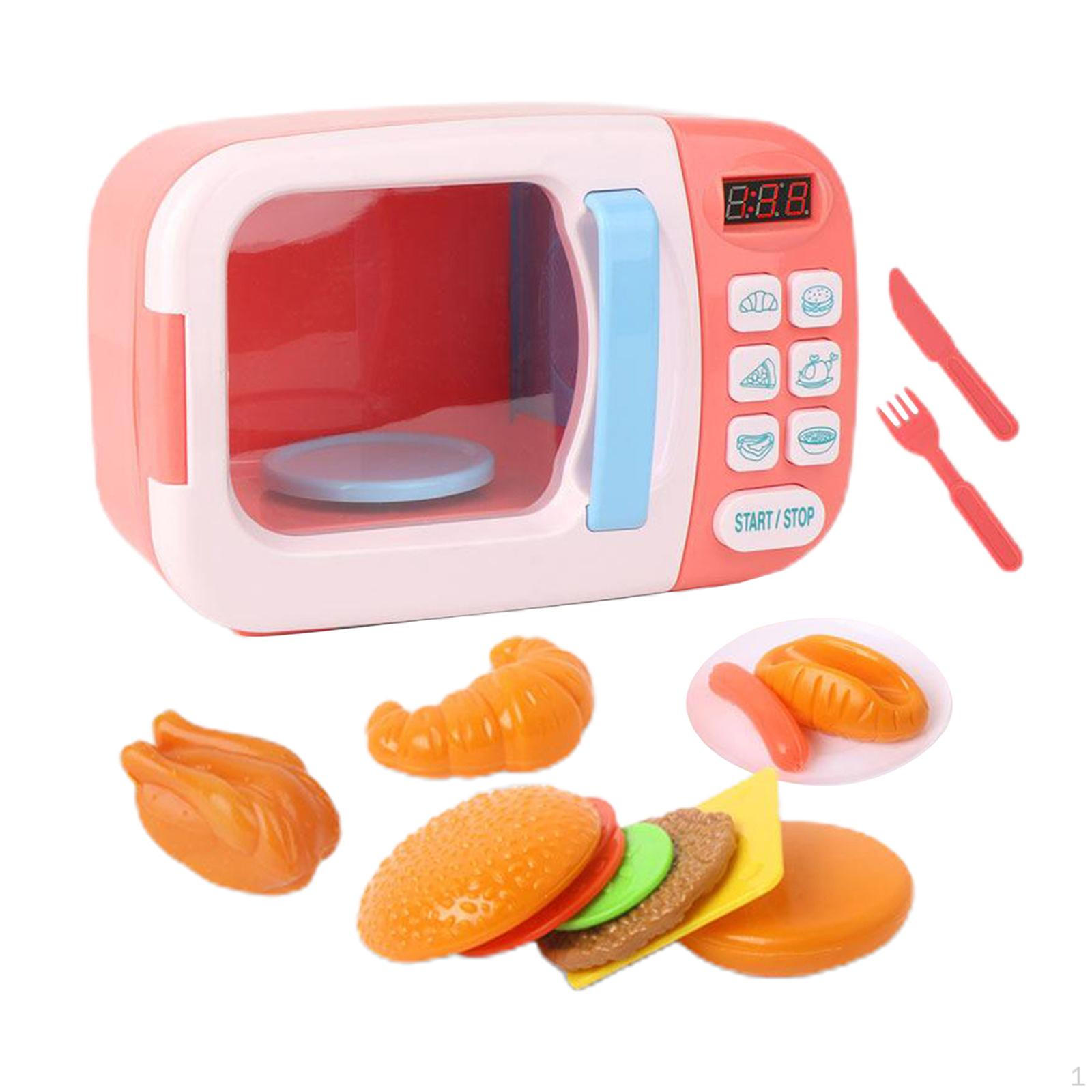 Microwave Toys Educational Electronic Oven for Pink 13pcs