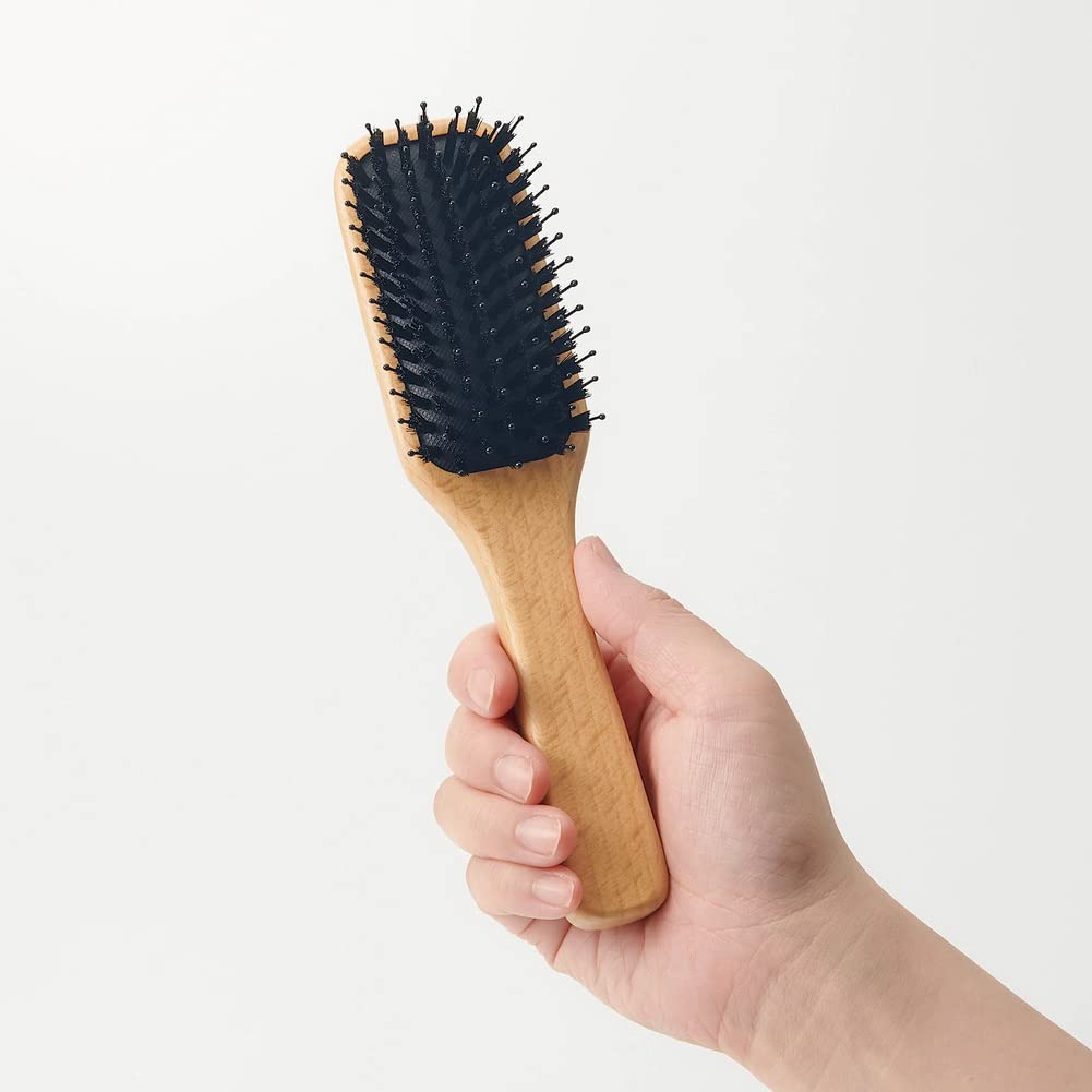 MUJI Beech Wood Hair Brush Total Length 20cm Mixed Hair 82575163