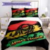 Bob Marley Individueller Text Bettbezug-Set Design zur Dekoration des Zimmers Maschinenwaschbar Heimdekoration Am besten für Weihnachten