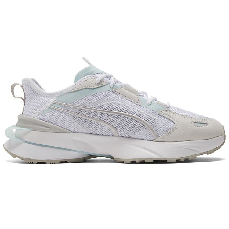 Puma Pwrframe Series Op-1 Handcraft Fabric Sports Comfort Low-Top Lifestyle Shoes Unisex Sneaker White Light-Gray 383709-02
