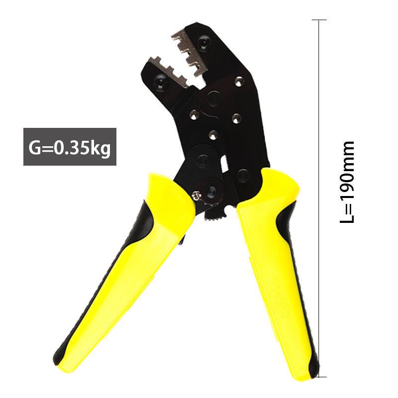 Ratchet Terminal Crimper Set with Multi-die, Power Cord, and Canvas Sleeve for Wire End Terminals and Plugs