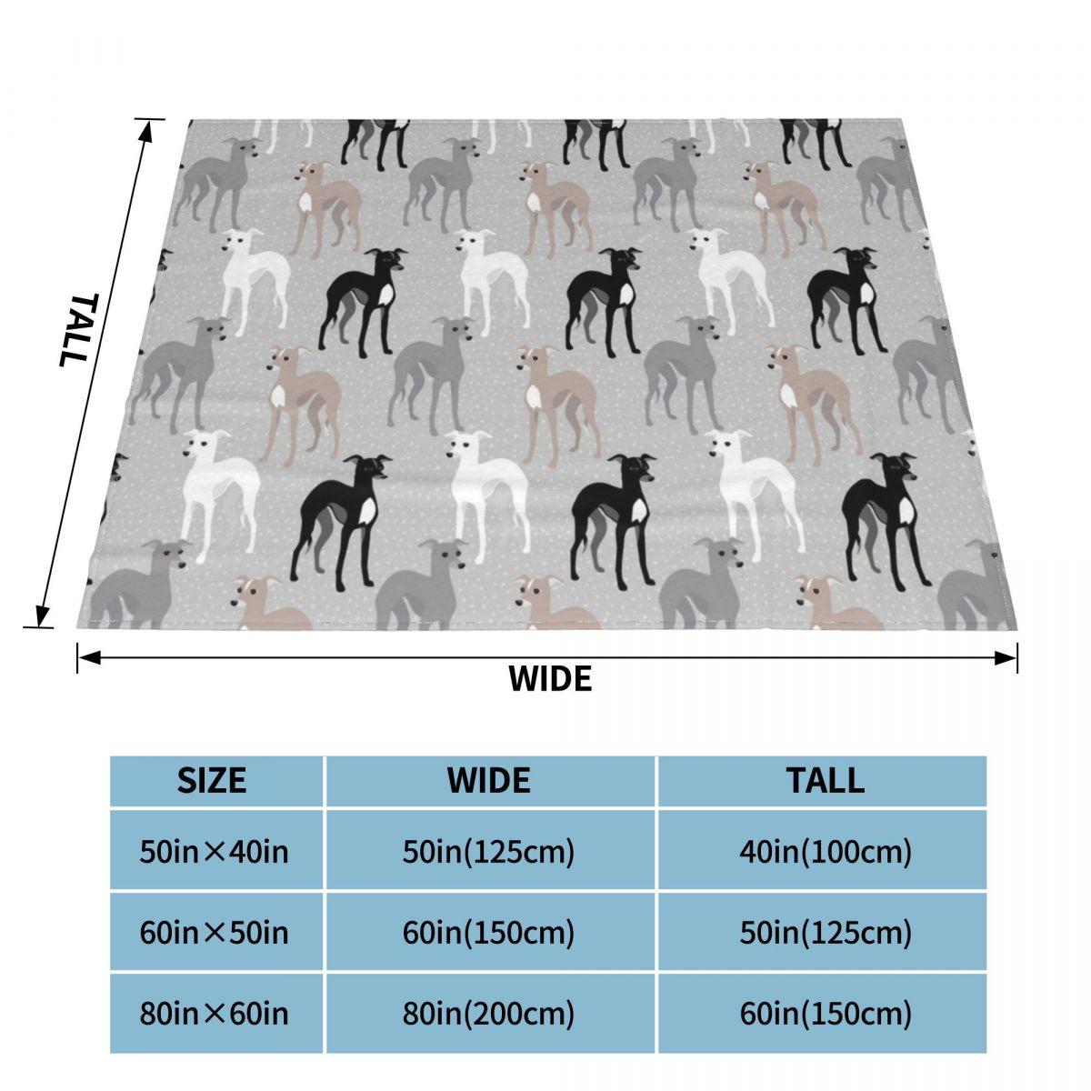 

Итальянские борзые Вязаные одеяла слюги азавак любитель собак Фланелевые пледы Кровать Диван Принтованные Ультрамягкие Теплые Покрывала 30x40in