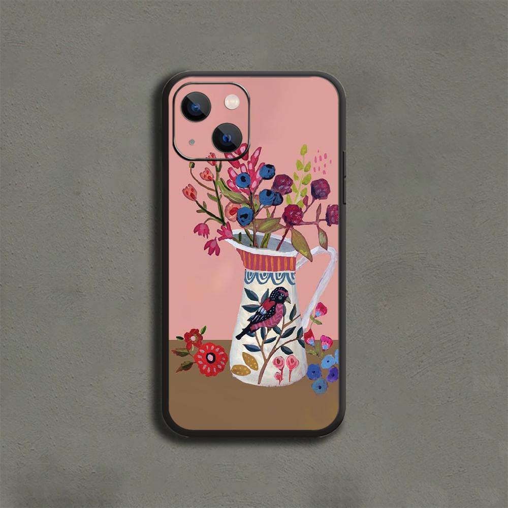 Elegante Vase Handyhülle für iPhone Samsung Galaxy Redmi Xiaomi Oppo OnePlus Note SA 7 8 9 10 11 12 13 14 20 21 22 23 53 54 Pro Max Plus Ultra