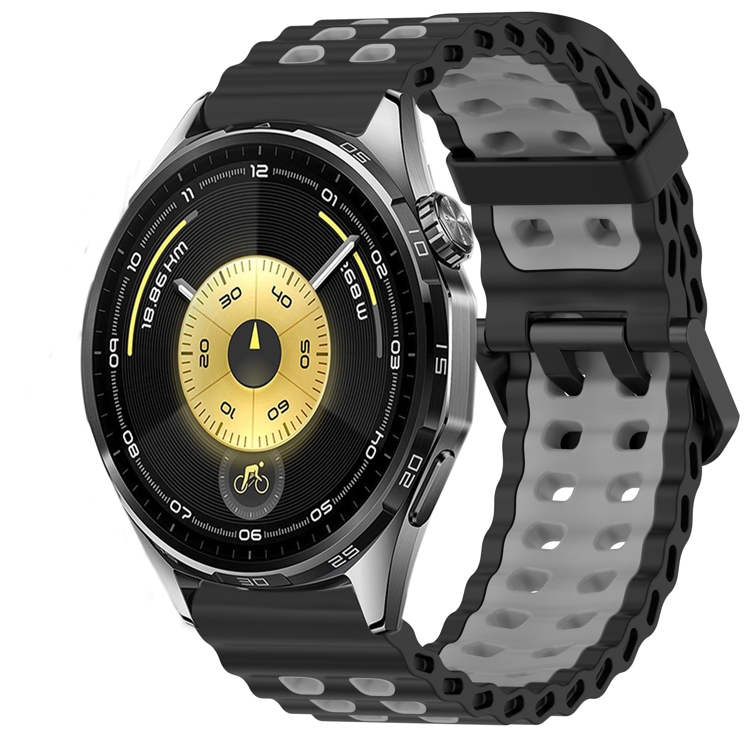 

22mm Ocean Silicone Strap for Huawei Watch GT6 Pro/GT6/5/GT5 GT4 3 Pro 46mm Sport Wristband for Amazfit Balance 2/Bip 5/GTR Band Amazfit Balance 2
