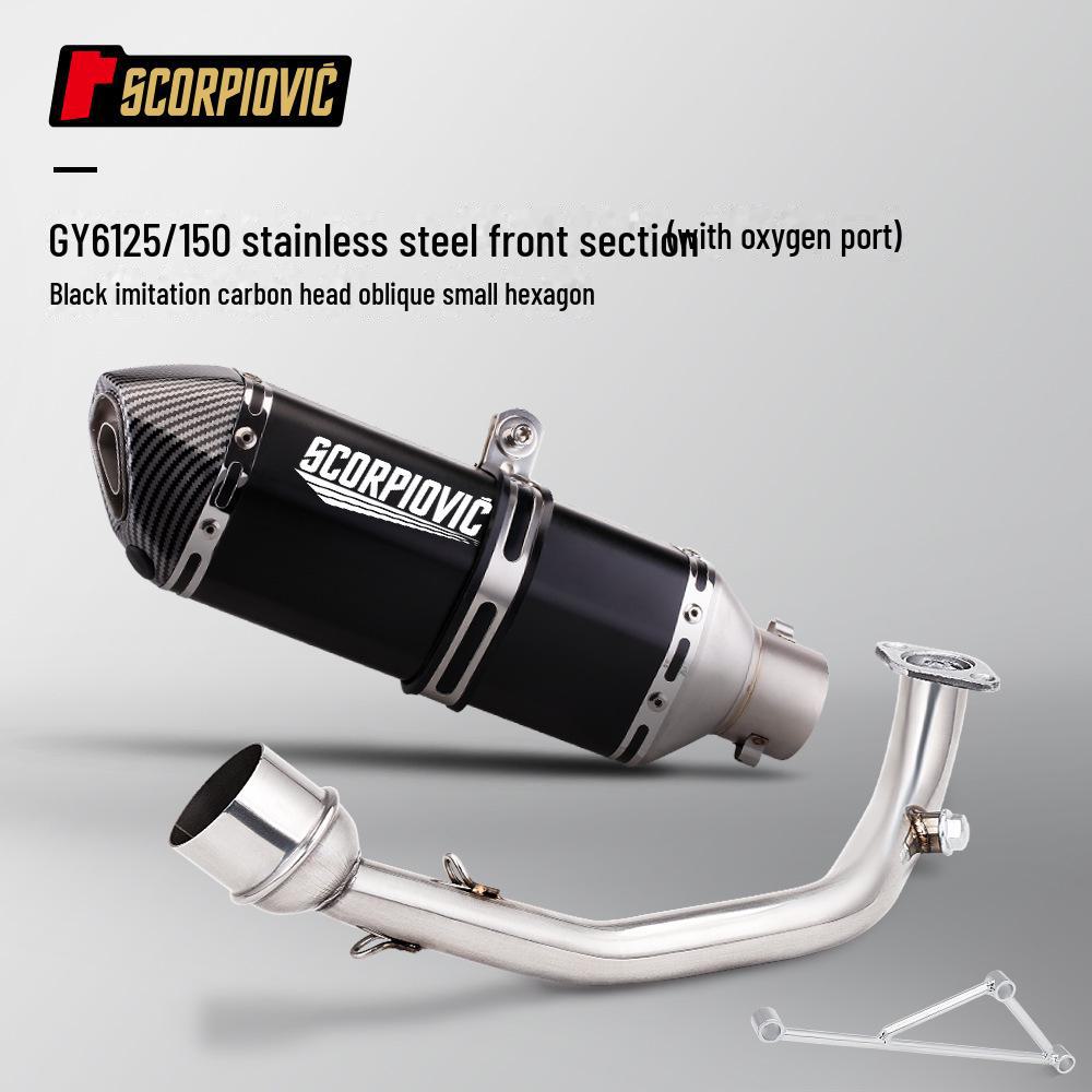

Модифицированный комплект выхлопной системы из нержавеющей стали GY6 для мотоциклов объемом 125–150 куб. см, калибр 51 мм.