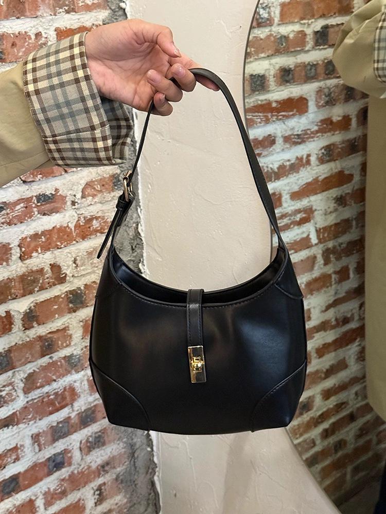 

Сумка-полумесяц женская нового дизайна: Универсальная сумка под мышкой для повседневной моды чёрный