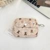Cartoon Printing Mini Canvas Coin Purse Multifuctional Small Lipstick Bag Jewelry Packing Bag Card Holder
