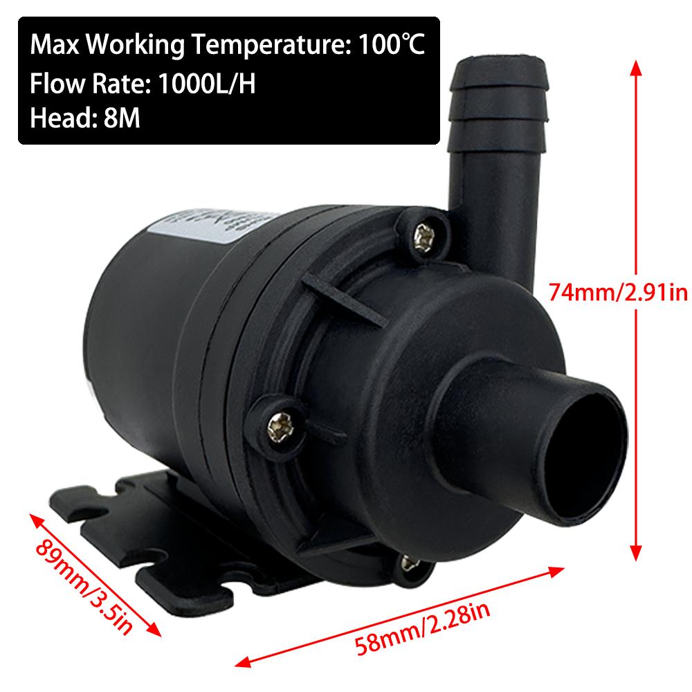 DC12/24V Brushless Motor Water Pump, 1000L/H, 8M Head 1/2" Submersible Pump, Shower Booster Pump, IP68,pagoda Joint