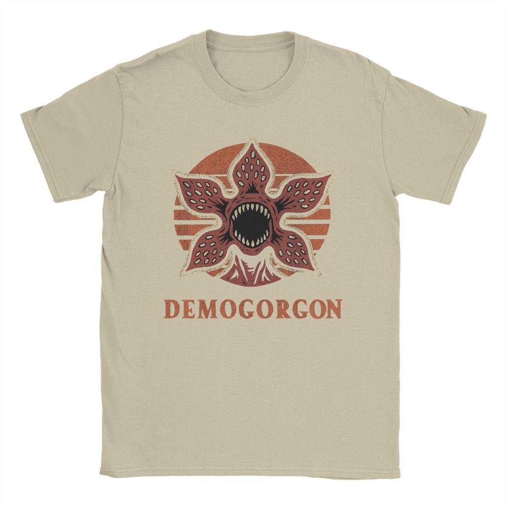 Demogorgon Grunge Horrorfilm T-Shirt Strand Baumwoll-T-Shirts Für Herren Trendiges Design T-Shirt Kurzarm Y2K Lustige Kleidung