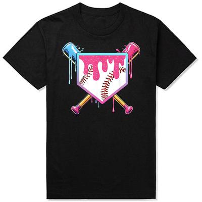 Funny Baseball Ice Cream Graphic T Shirts Unisex Unisex Pure Cotton Humor Streetwear Tee Shirt Short Sleeve Unisex Loose Clothing