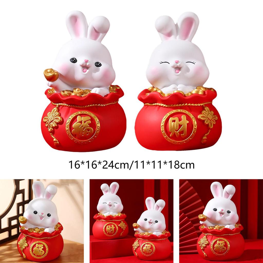 Statue Sculpture Photo Props Indoor Money Box Figurines for Desktop
