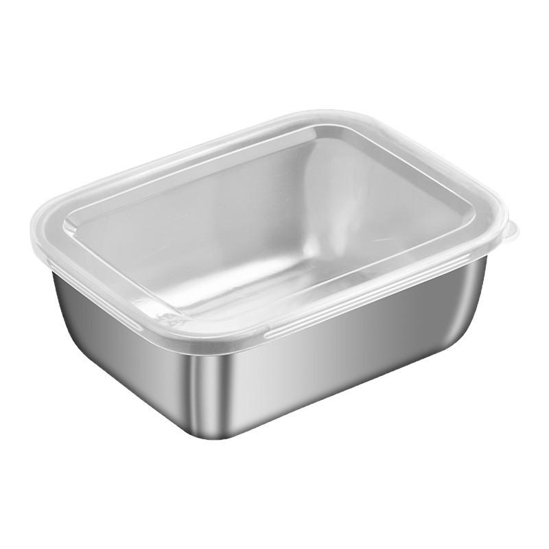 Stainless Steel Food Storage Container with Lid - Leak Proof, Stackable, and Reusable, Suitable for Camping, Picnicking School