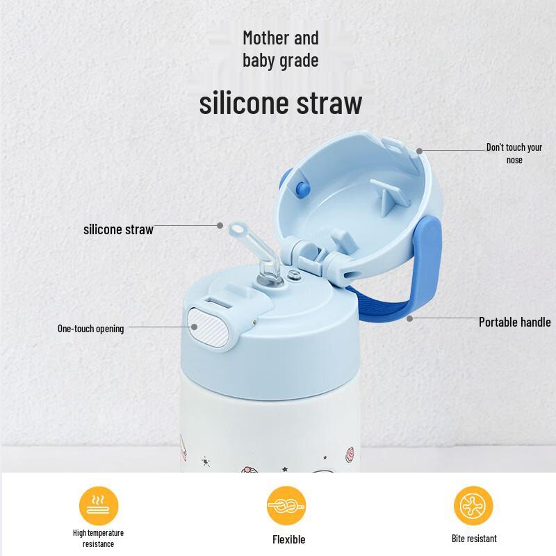 THERMOS Kids 316L Stainless Steel Insulated Straw Cup