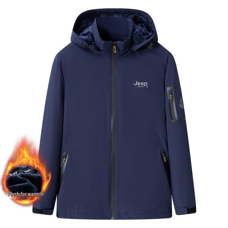 JEEP Men s Hooded Detachable Fleece-Lined Jacket 3XL