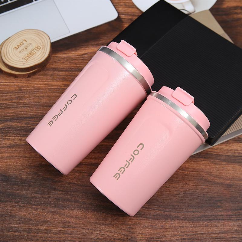 Stylish 304 Stainless Steel Thermos Coffee Cup - Portable for Office, Outdoor, and Car Use