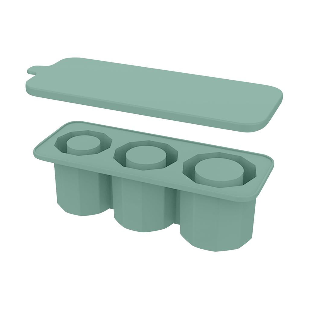 Eiswürfelschale für Becher, wiederverwendbare Schnapsglasform, leicht zu lösende, wiederverwendbare große Eisballschalen aus Silikon mit Deckel für den Gefrierschrank