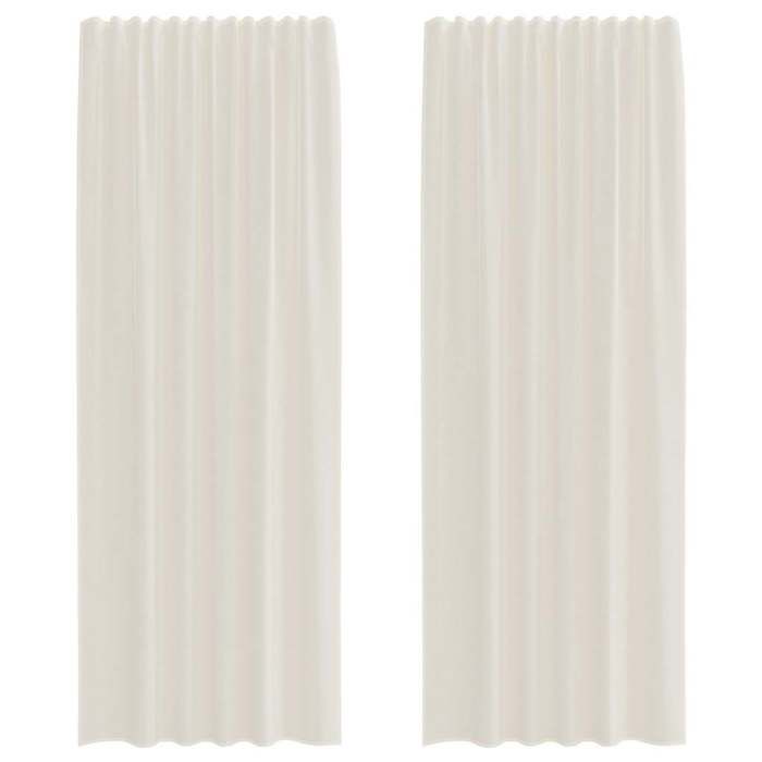 VidaXL Rideaux en voile avec passants 2 pcs crème, rideau en filet, rideau transparent, voile de fenêtre, traitement de 4102270