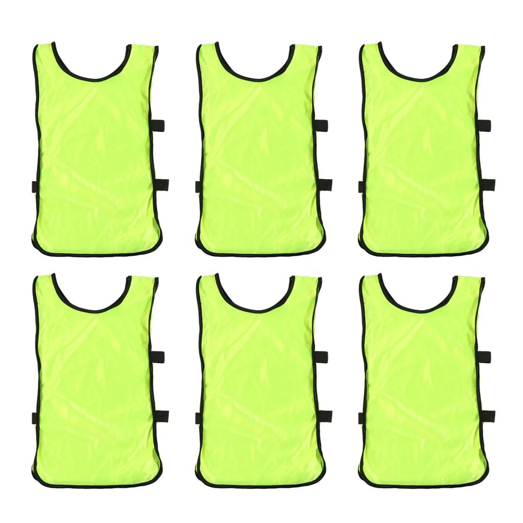 6 Stück Fußball-Trainingsweste Leichte Langlebige Fußballtrikot scrimmage Weste Sportteam Ausrüstung Trainingskleidung