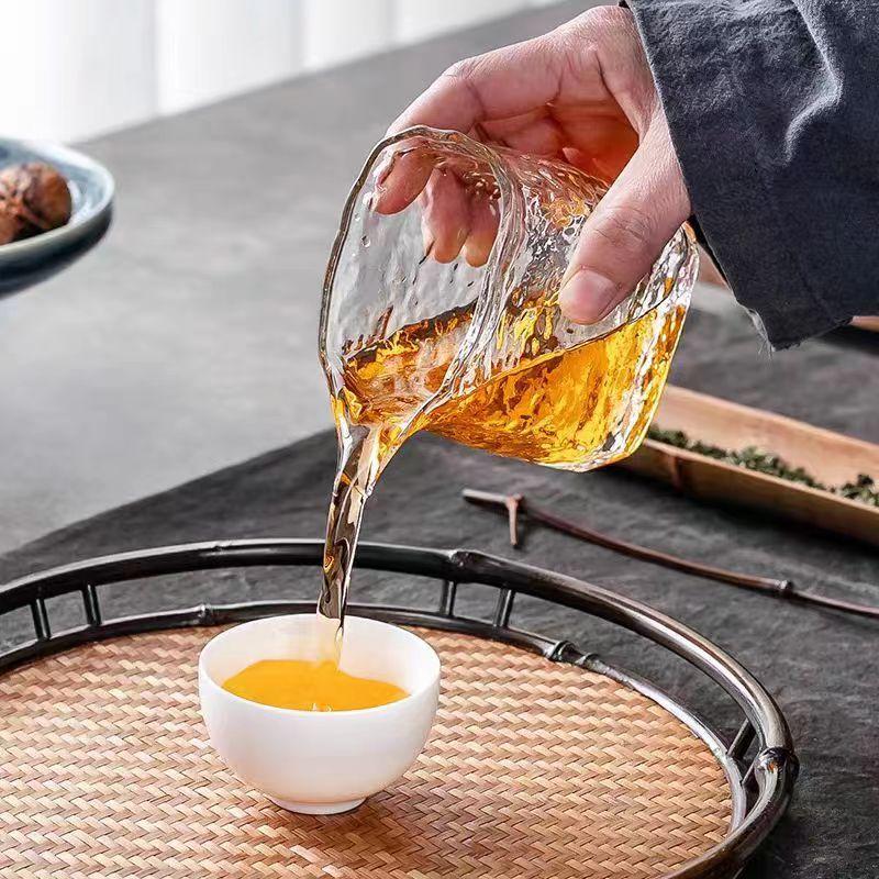 Glass Public Cup for Tea Creative Gongfu Tea Eagle Mouth Public Cup Home Use orm Cup Heat Resistant Hammer Pattern