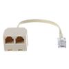 1pc High Quality One Point Two 6P4C RJ11 Dual Female Splitter Telephone Extension Male Connecto X1M0