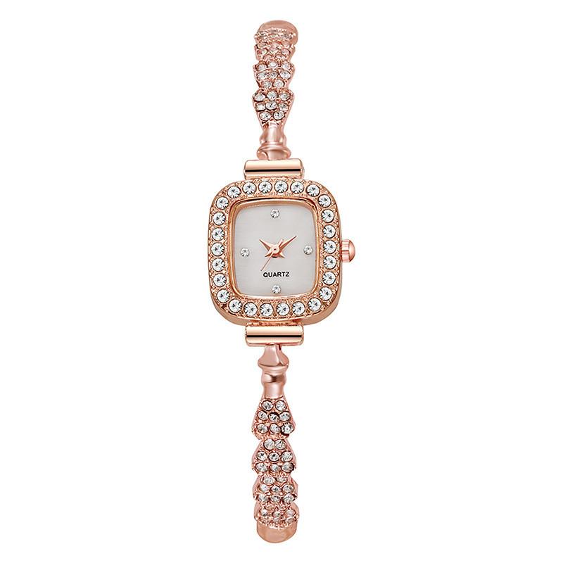 Women Square Quartz Wristwatch With Alloy Case And Jewelry Clasp For Daily Use