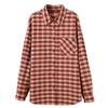 SanCai 2026 Autumn Plaid Loose Lapel Shirt
