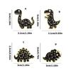 Creative Black Dinosaur Brooch with Constellations Creative Animal Lapel Pin Unisex Accessory for Clothing and Bags