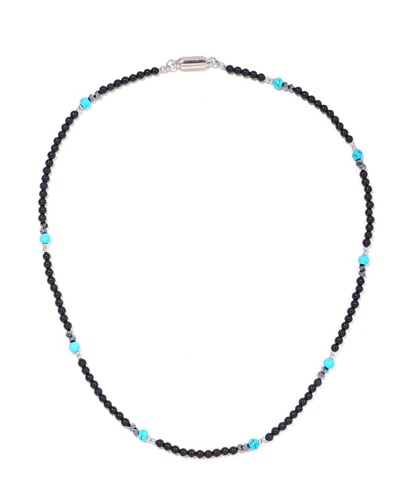 Polalita Turquoise Point Black Onyx Necklace (Plt-Nl-098_Bk)