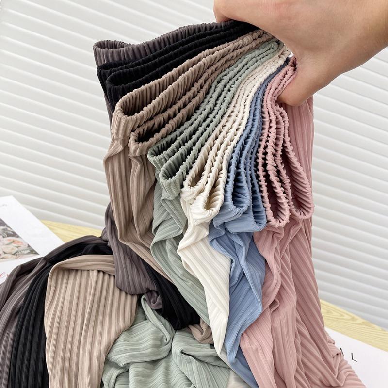 Women's Summer Ice Silk Thin Cold New Drape Casual Versatile Loose Pleated Knitted Mopping