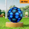 Neon Blue Arc Size Soccer Ball High Elasticity Match Universal Unique Gift Swirl Football Suitable For Both Training And Competition No 5 Football