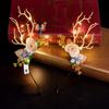 Christmas Hair Hoop Flower Butterflies Decor Antlers Design LED Light Headband Parties Performances Accessory