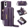For Samsung Galaxy S25 Edge Case YIKATU YK-008 Zipper Wallet Leather Phone Cover with Shoulder Strap