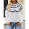 3D Lightweight Casual Crew Neck Long Sleeve Sweater, Young Fashion Trendy Relaxed-Fit Knit Top