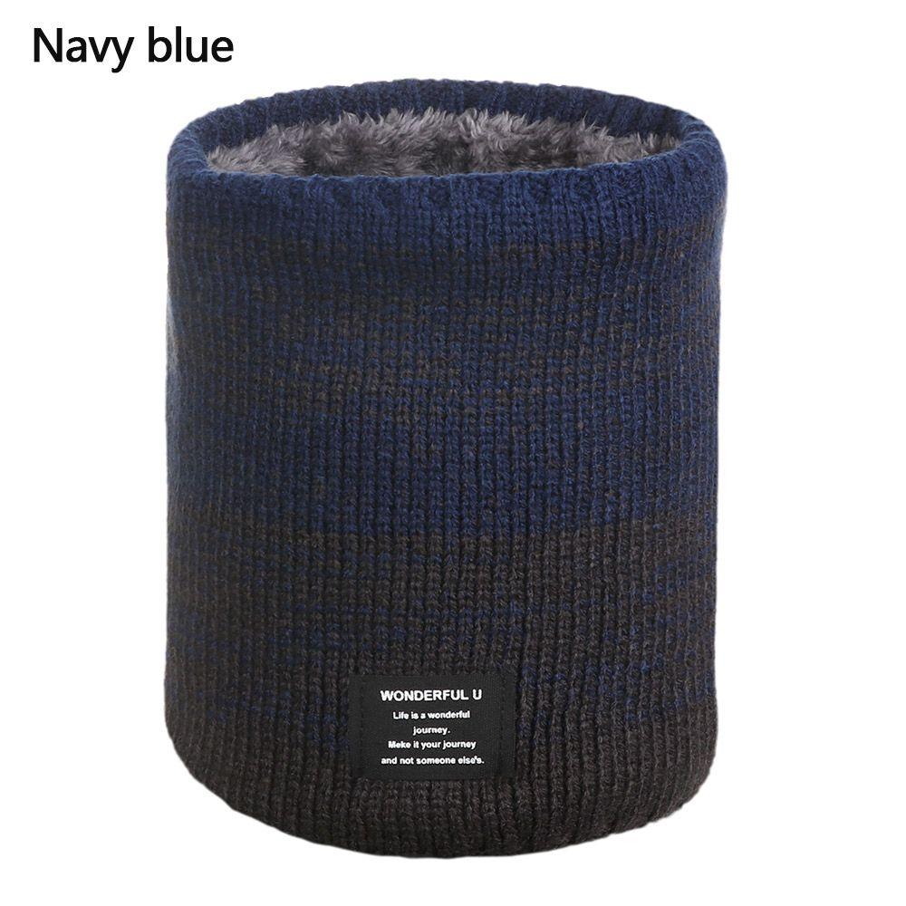 Winter Necks Warmer Plus Velvet Knitted Ring Scarf Neckerchief Collar