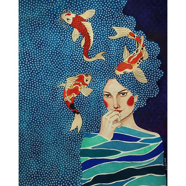 Tam Kare Yuvarlak Matkap 5D DIY Elmas Boyama Karikatür Kadın Nakış Rhinestones Mozaik Kız Çapraz Dikiş Ev Dekorasyon