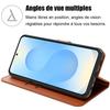 Coque de protection - BOOLING - pour Samsung Galaxy S25 - Cuir synthétique - Antichoc - Marron