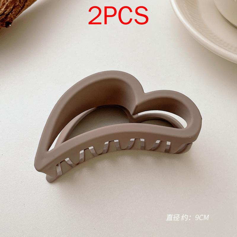 2 ΤΕΜ Premium Σετ Κεφαλών Νέο Γυναικείο Κλιπ Κλιπ Νύχι Μόδας Καφέ Μαύρο Ακρυλικό Μεγάλες Φουρκέτες Claw For Lady Clip Barrette Αξεσουάρ μαλλιών