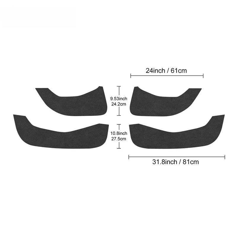 For Mazda 3 Axela 2019 2020 2021 2022 2023 2024 2025 LHD RHD Car Anti-kick Pad Suede Leather Carbon Pad Accessories Door Protect.