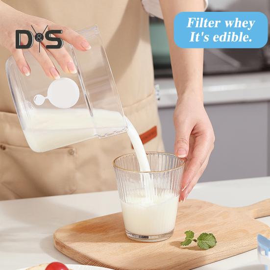 Yogurt Strainer with Transparent Container Ultra Fine Mesh Filter BPA Free Homemade Cheese Strainer for Homemade Greek Yogurt Sauces