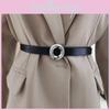 New Summer Womens Leather Belt With Snap Fastener And Simple Design For Fashion