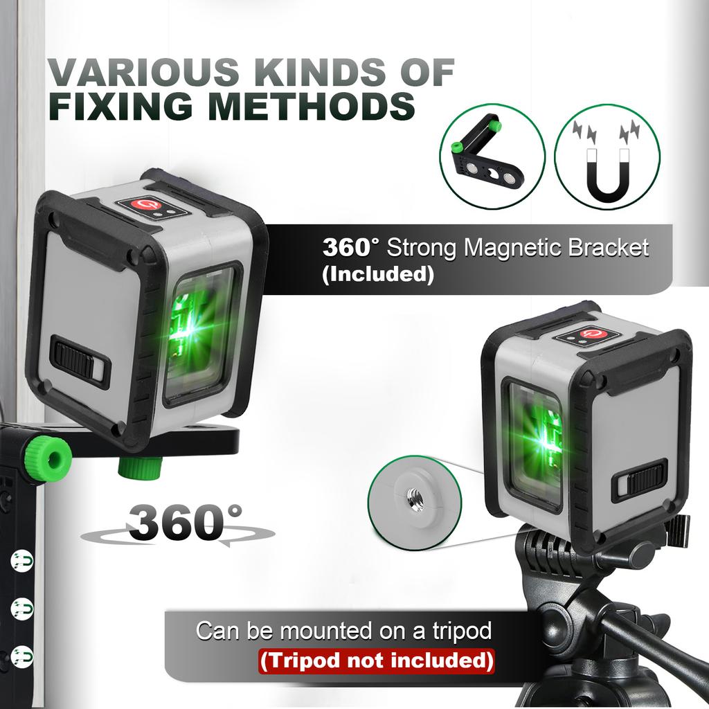 Industrial Grade 360 Degree Swivel Laser Level Including 2 Lines Tripod for Construction and DIY Projects Local Europe Warehouse