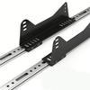 Adjustable Sliding Rail Bracket Set Designed for Bucket Race Seat Providing Simple Mounting and Rust Preventive Finish