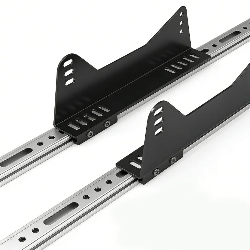 Adjustable Sliding Rail Bracket Set Designed for Bucket Race Seat Providing Simple Mounting and Rust Preventive Finish
