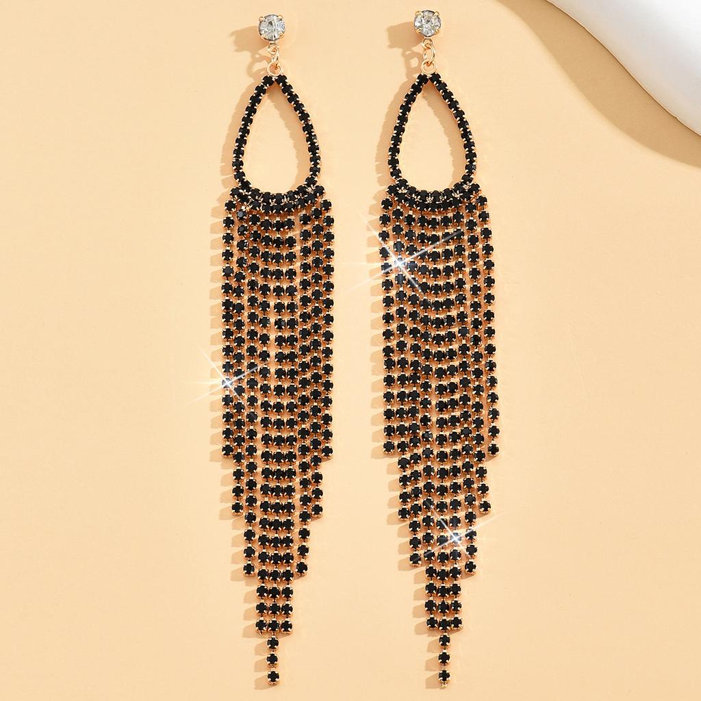 Trendy Teardrop Long Tassel Earrings - Chic Versatile and Influencer-approved