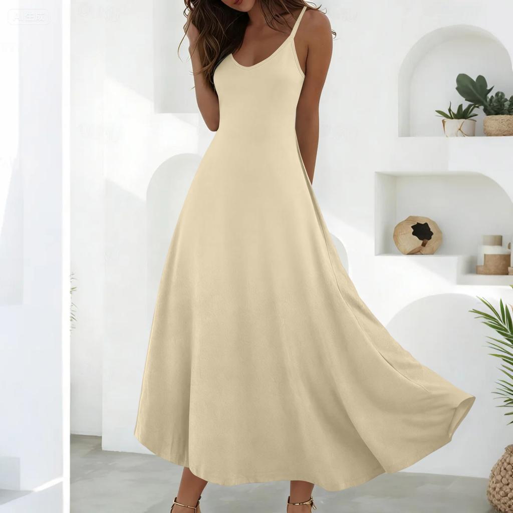 Summer Dresses For Women Dresses Long Flowy A Line Sleeveless Sundresses With Pockets