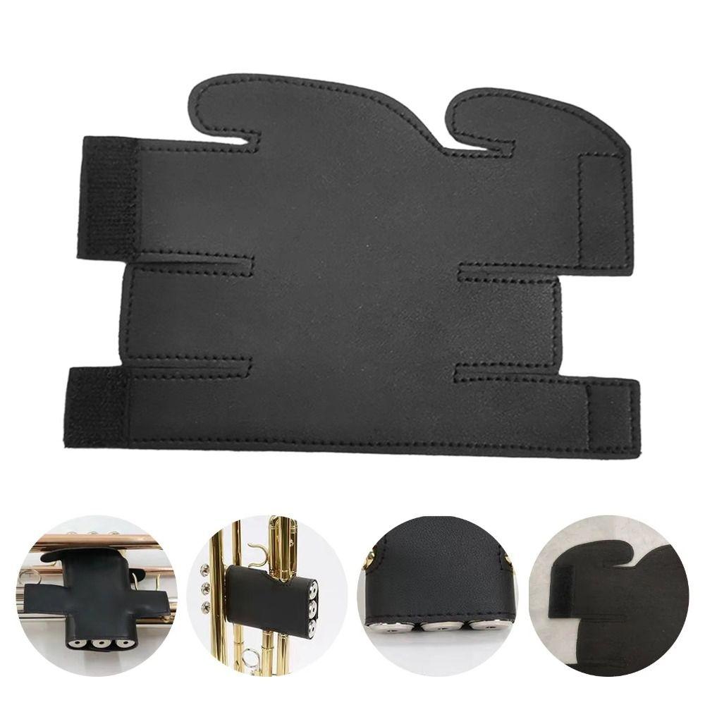 Protector Trumpet Hand Guard Pads PU Leather Hand Grip Protective Sleeve  Brass Instruments Parts