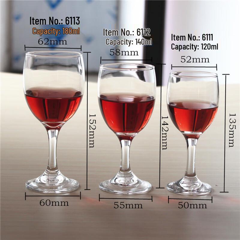 Shangqi Transparent Red Wine Glasses (Set of 3)