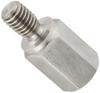 Tanax SS-5 Motorcycle Mirror Napoleon Slim Stainless Steel Adapter (1 Piece), 0.4 Inch (10 Mm) To 0.3 Inch (8 Mm)