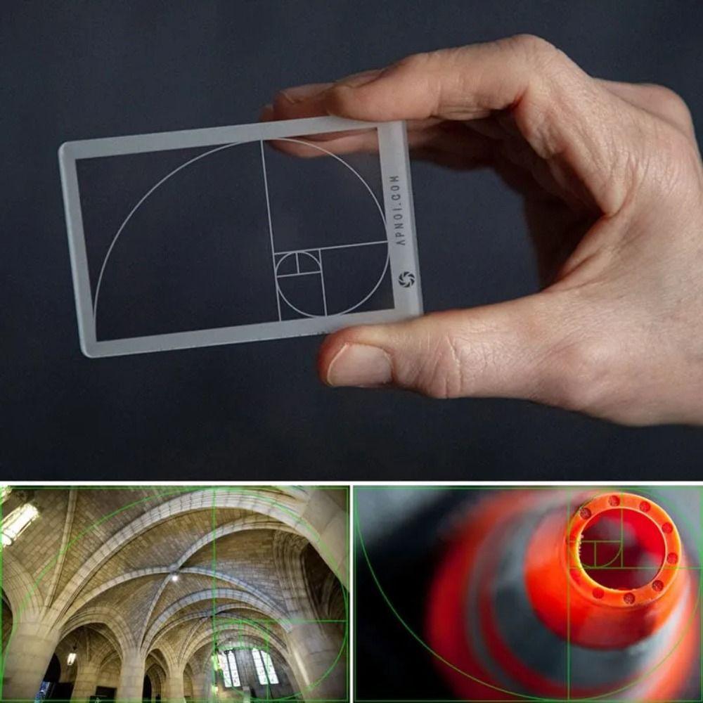 Gifts Acrylic Viewfinder Ruler Portable Multifunction Fibonacci Composition View Finder Transparent Composition Tools